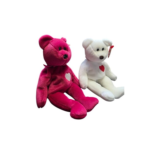 Valentino and Valentina Bears Valentine’s Day Ty Beanie Babies - Picture 4 of 8